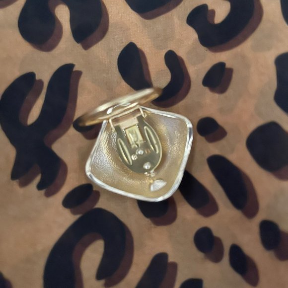 ⭐️SOLD⭐️VINTAGE Large Animal Print Scarf & Gold Tone Holder - Picture 6 of 8